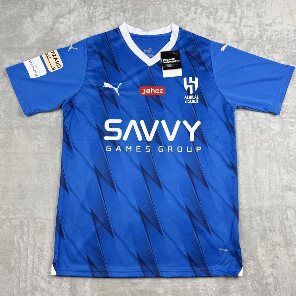 2024 Puma Al Hilal Home Football Shirt Men L Saudi Pro League Jersey Blue Arabic